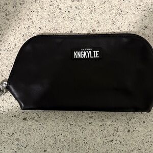 Kylie Cosmetics King Kylie Black Makeup Bag with Skull Zipper